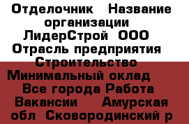 Отделочник › Название организации ­ ЛидерСтрой, ООО › Отрасль предприятия ­ Строительство › Минимальный оклад ­ 1 - Все города Работа » Вакансии   . Амурская обл.,Сковородинский р-н